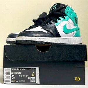 Nike Air Jordan 1s  Sz 5 - White/Tropical/Black